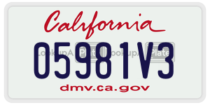 05981V3  license plate in CA