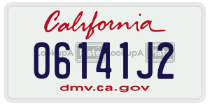 06141J2 license plate in California