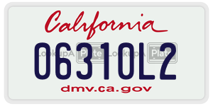 06310L2 license plate in California