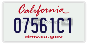 07561C1  license plate in CA