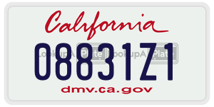 08831Z1  license plate in CA