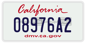 08976A2 license plate in California