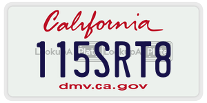 115SRT8  license plate in CA