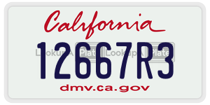 12667R3 license plate in California