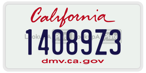 14089Z3  license plate in CA