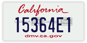 15364E1  license plate in CA