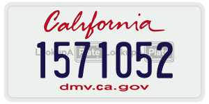 1571052  license plate in CA
