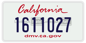 1611027  license plate in CA