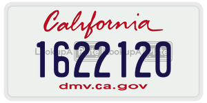 1622120  license plate in CA
