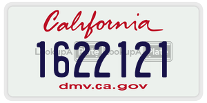 1622121  license plate in CA