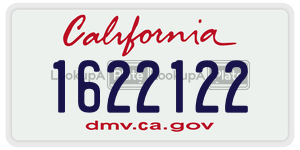 1622122  license plate in CA