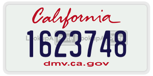 1623748  license plate in CA