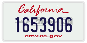 1653906  license plate in CA