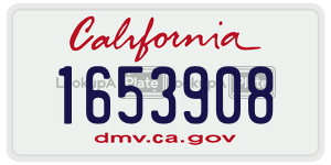 1653908  license plate in CA