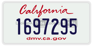 1697295 license plate in California
