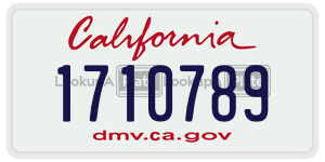 1710789  license plate in CA