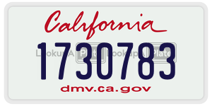 1730783  license plate in CA
