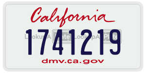 1741219  license plate in CA