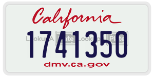 1741350  license plate in CA