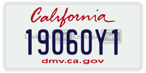 19060Y1 license plate in California