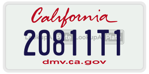 20811T1 license plate in California