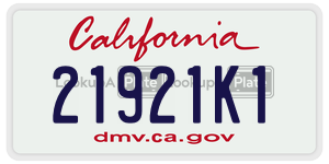 21921K1  license plate in CA