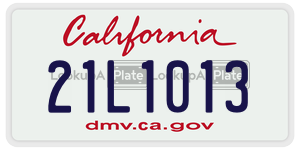 21L1013 license plate in California