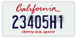 23405H1  license plate in CA
