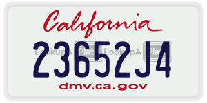 23652J4  license plate in CA