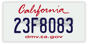 23F8083 license plate in California