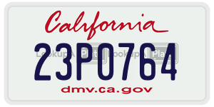 23P0764 license plate in California