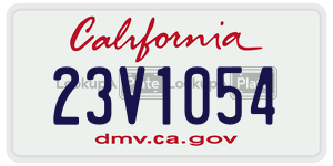 23V1054  license plate in CA
