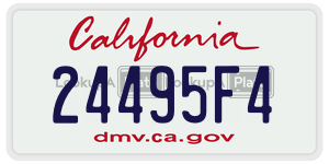 24495F4  license plate in CA