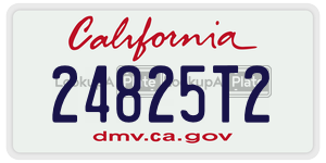 24825T2  license plate in CA