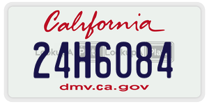 24H6084  license plate in CA