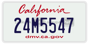24M5547 license plate in California
