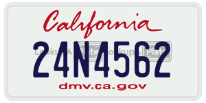 24N4562 license plate in California