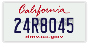 24R8045  license plate in CA