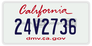 24V2736  license plate in CA