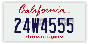 24W4555 license plate in California