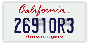 26910R3  license plate in CA