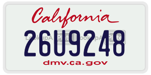 26U9248 license plate in California