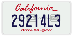 29214L3 license plate in California