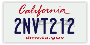 2NVT212 license plate in California