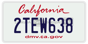 2TEW638  license plate in CA