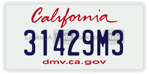 31429M3 license plate in California