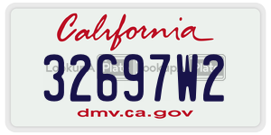 32697W2  license plate in CA