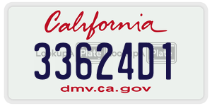 33624D1  license plate in CA