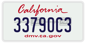 33790C3 license plate in California