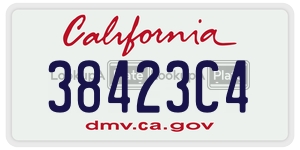 38423C4  license plate in CA